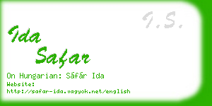 ida safar business card